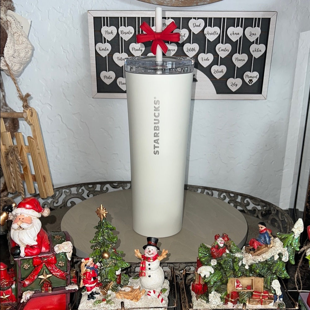 ❣️Starbucks 2025 Holiday Winter White Stainless Steel Cold Cup Tumbler